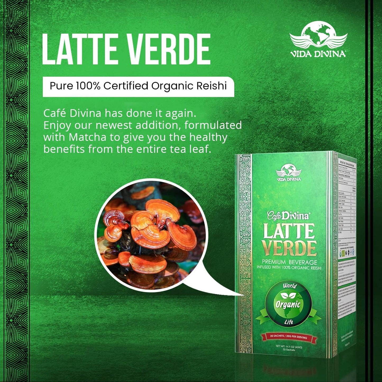 Café con leche verde matcha