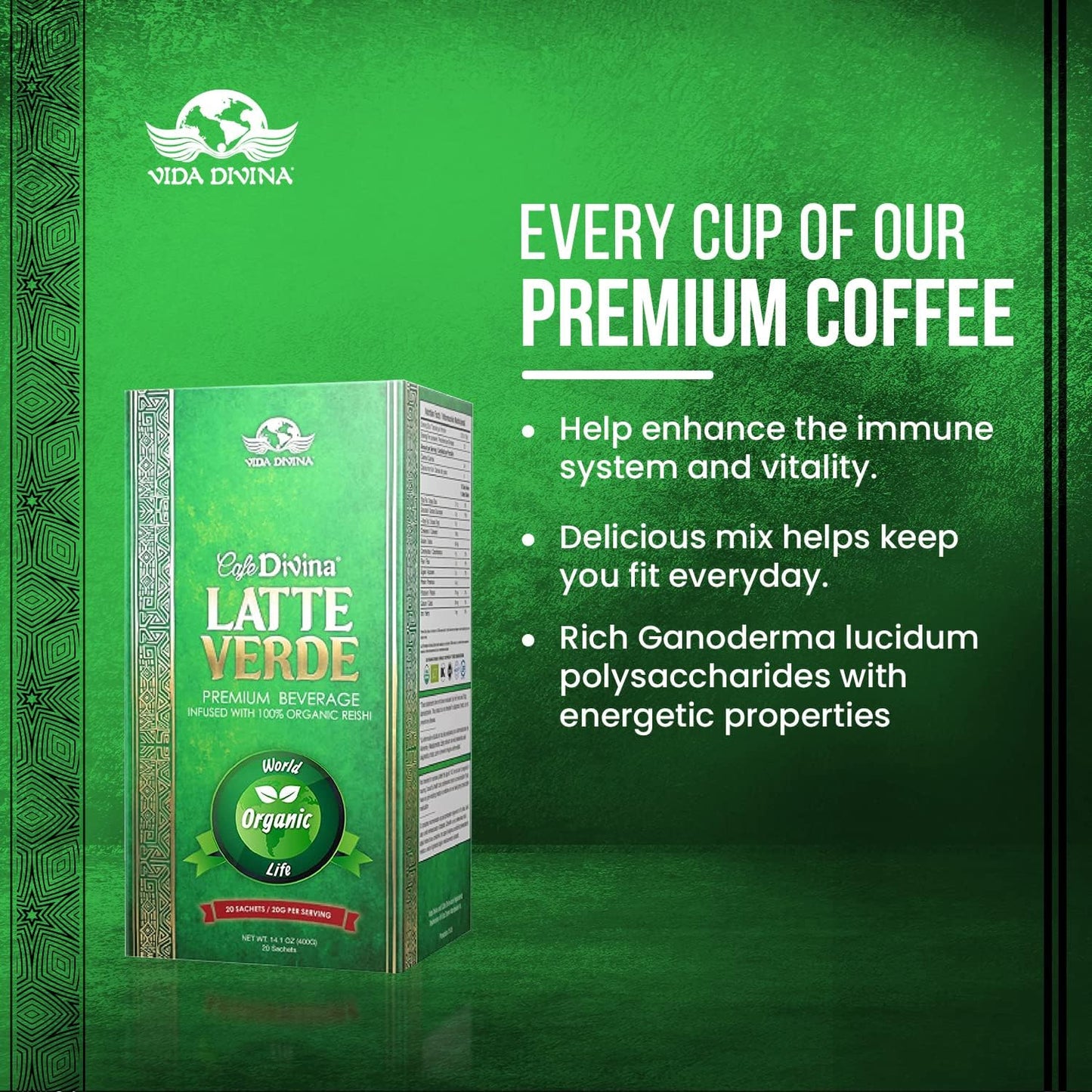 Café con leche verde matcha